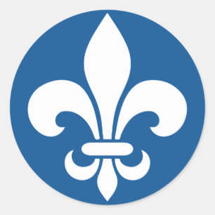AutocollantX20 Fleur de lys français métal antiek Ronde Sticker