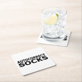 AutoCorrecte sockets Vierkante Kartonnen Onderzetter (Insitu)