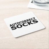 AutoCorrecte sockets Vierkante Kartonnen Onderzetter (Schuin)