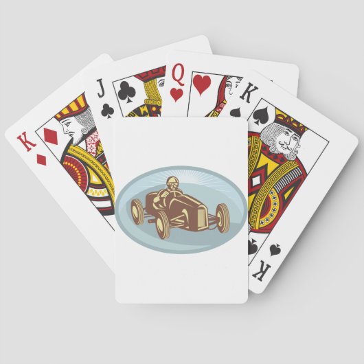 autocoureur Classic Motorsport Art Pokerkaarten (Achterkant)