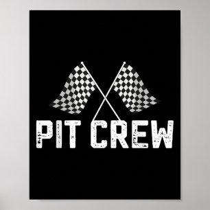 Autocoureur Verjaardagsfeestje Racing Familie Pit Poster