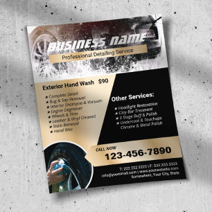 Autode tailing Autowasserij Professionele reinigin Flyer