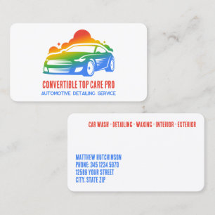 Autodetail kleurrijk visitekaartje