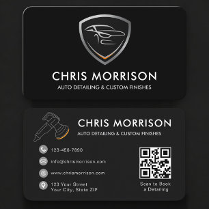 Autodetailing Services QR-code Professioneel Visitekaartje