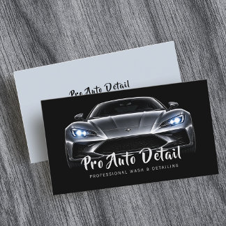 Autodetailingservice voor auto's visitekaartje