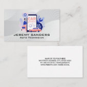 Autodiensten | wielsleutels | monteur visitekaartje (Voorkant / Achterkant)