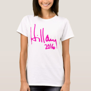 AUTOGRAAF "HILLARY 2016" T-SHIRT