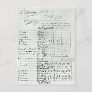 Autograafscore van Wet III Briefkaart