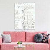 Autograafscore van Wet III Canvas Afdruk (Insitu (Woonkamer))