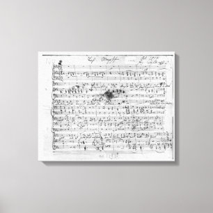 Autograafscore voor de gelode 'Trost' Canvas Afdruk