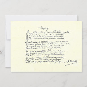 Autografie van de Kaart van Voyelles (Rimbaud)