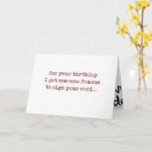 Autograph Birthday Kaart (Gele Bloem)