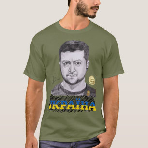 Autographe T-shirt du président ukrainien Zelensky