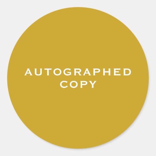 Autographié Copie Gold Sticker (Devant)