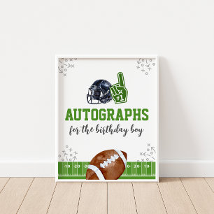 Autographs Football Verjaardag Gastenboek Teken Poster