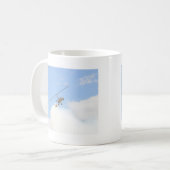 Autogyro in vlucht koffiemok (Voorkant links)