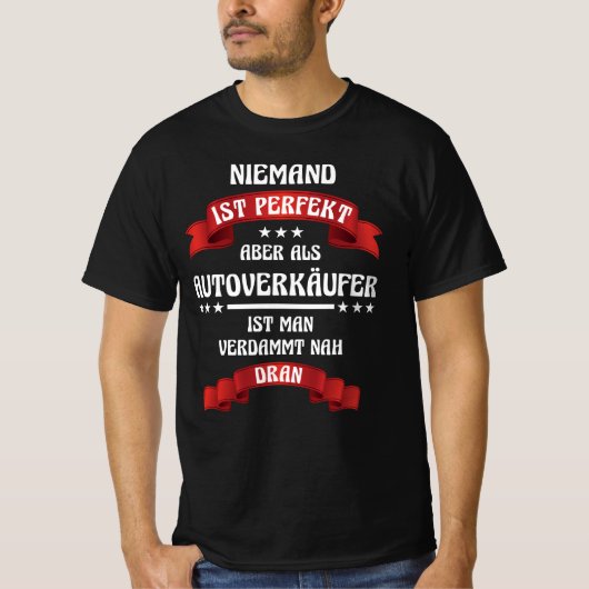 Autohändler Autoverkäufer Autohaus Werksatt Auto T-shirt (Voorkant)