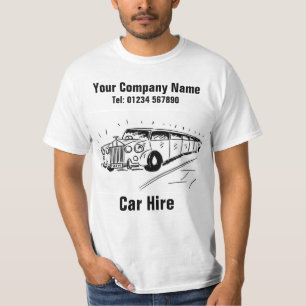 Autohuur - Met Uw Naam & Contactgegevens T-shirt
