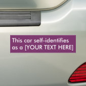 autoidentificatie bumpersticker (Op auto)