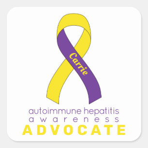 Autoimmune Hepatite Advocate Sticker Carré blanc