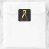 Autoimmune hepatitis Advocate Black Square Sticker (Tas)