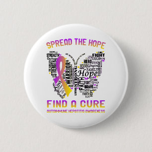 Autoimmune Hepatitis Awareness Month Ribbon Giften Ronde Button 5,7 Cm