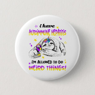 Autoimmune Hepatitis Awareness Month Ribbon Giften Ronde Button 5,7 Cm