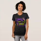 Autoimmune Hepatitis Hope Words Collage T-shirt (Voorkant volledig)