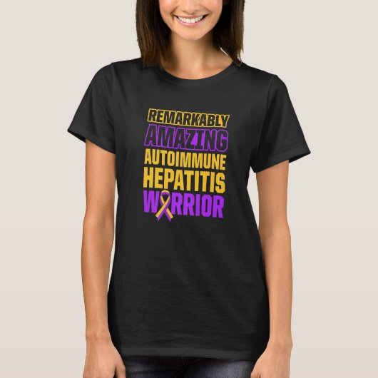 Autoimmune hepatitis Survivor Warrior 16 T-shirt (Voorkant)