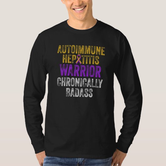 Autoimmune hepatitis Survivor Warrior 1 T-shirt (Voorkant)