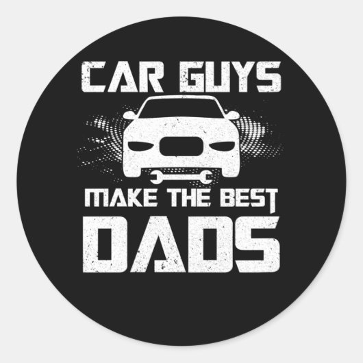Autojongens maken de beste Dads Fathers Day Mechan Ronde Sticker (Voorkant)