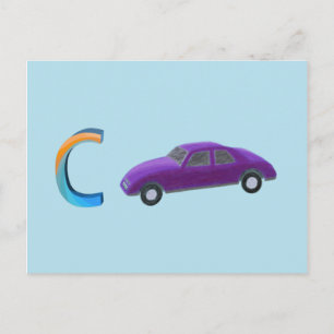 Autokaart Briefkaart