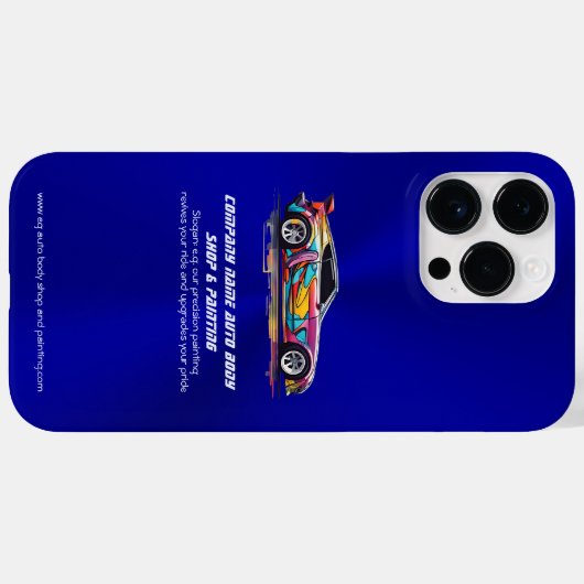 Autolichaamswinkel en precisie het schilderen Case-Mate iPhone case (Achterkant (horizontaal))