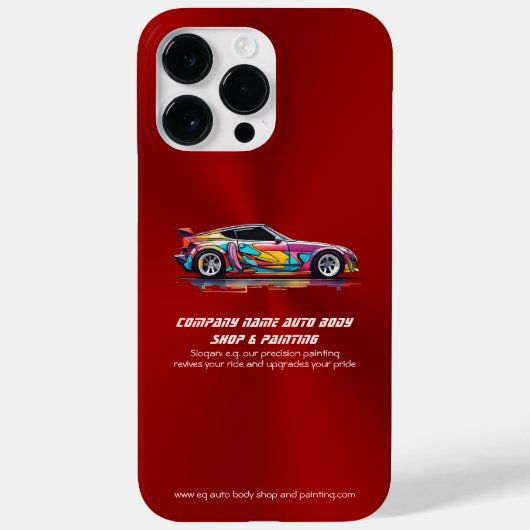 Autolichaamswinkel en precisie het schilderen Case-Mate iPhone case (Achterkant)