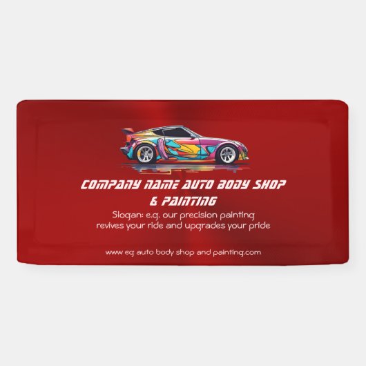 Autolichaamswinkel en precisie het schilderen spandoek (Horizontaal)