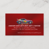 Autolichaamswinkel en precisie het schilderen visitekaartje (Voorkant)