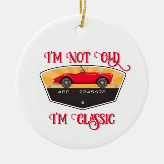 autoliefhebber keramisch ornament (Voorkant)