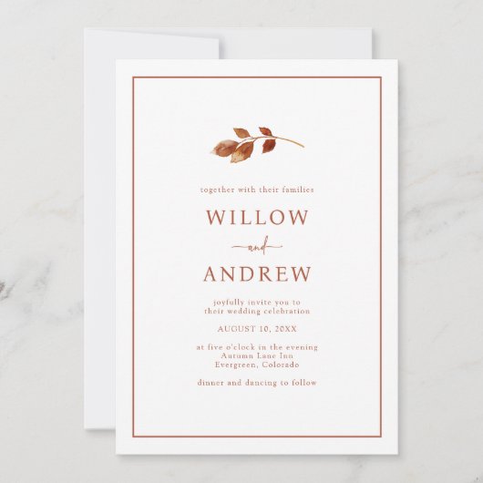 Automatisation simple Faire-part de mariage (Devant)