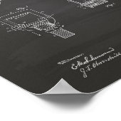 Automatisch brandblad 1891-octrooi - karton poster (Hoek)