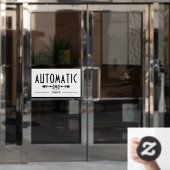 Automatisch deur bord, raamsticker (Kantoordeur)