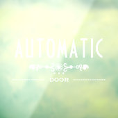 Automatisch deurteken; raamsticker (Vel 3)