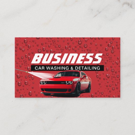 Automatisch gedetailleerde autowas Moderne reinigi Visitekaartje (Voorkant)