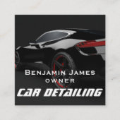 Automatisch gedetailleerde QR-code Vierkante Visitekaartje (Voorkant)