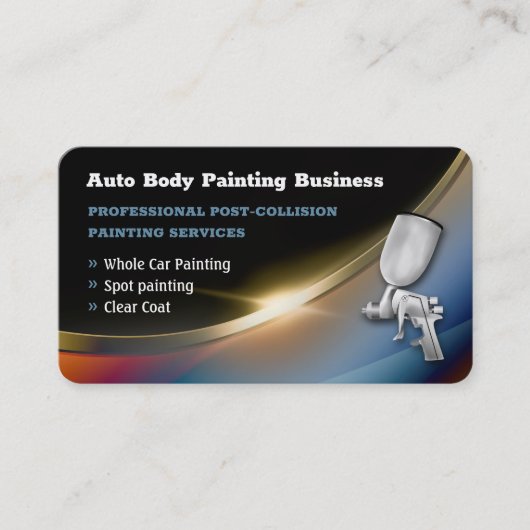 Automatisch hoofdschilderen | Moderne beroepen Visitekaartje (Voorkant)