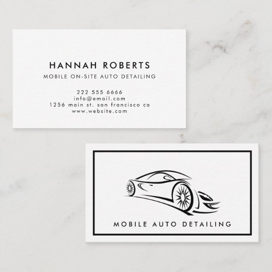 Automatisch informeren, automatisch repareren van  visitekaartje (Voorkant / Achterkant)