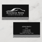 Automatisch informeren Moderne gecheckte stripper Visitekaartje (Voorkant / Achterkant)