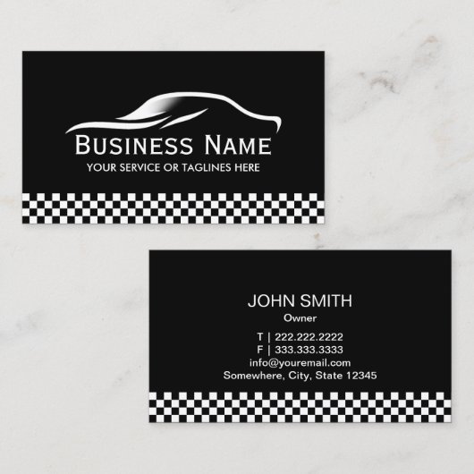 Automatisch informeren Moderne gecheckte stripper Visitekaartje (Voorkant / Achterkant)