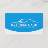 Automatisch informeren van moderne, blauwe vlekaut visitekaartje (Voorkant)