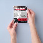 Automatisch informeren van professionele wasprogra flyer (Hand)