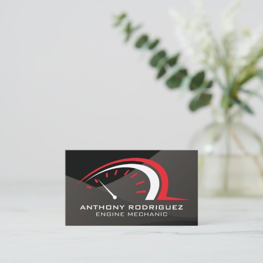 Automatisch | kilometerteller | gladde glans visitekaartje (Staand voorkant)